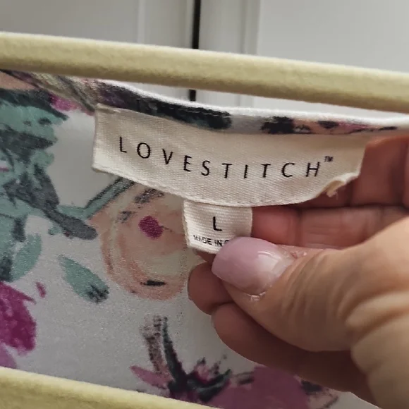 ⚜️Lovestitch Floral Tie-Front Top in Pink and Purple - Picture 2 of 2